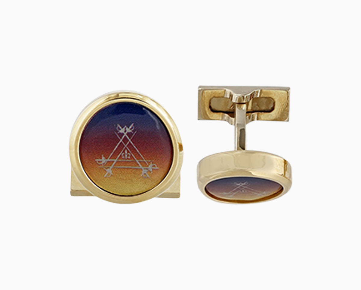 Round cufflink