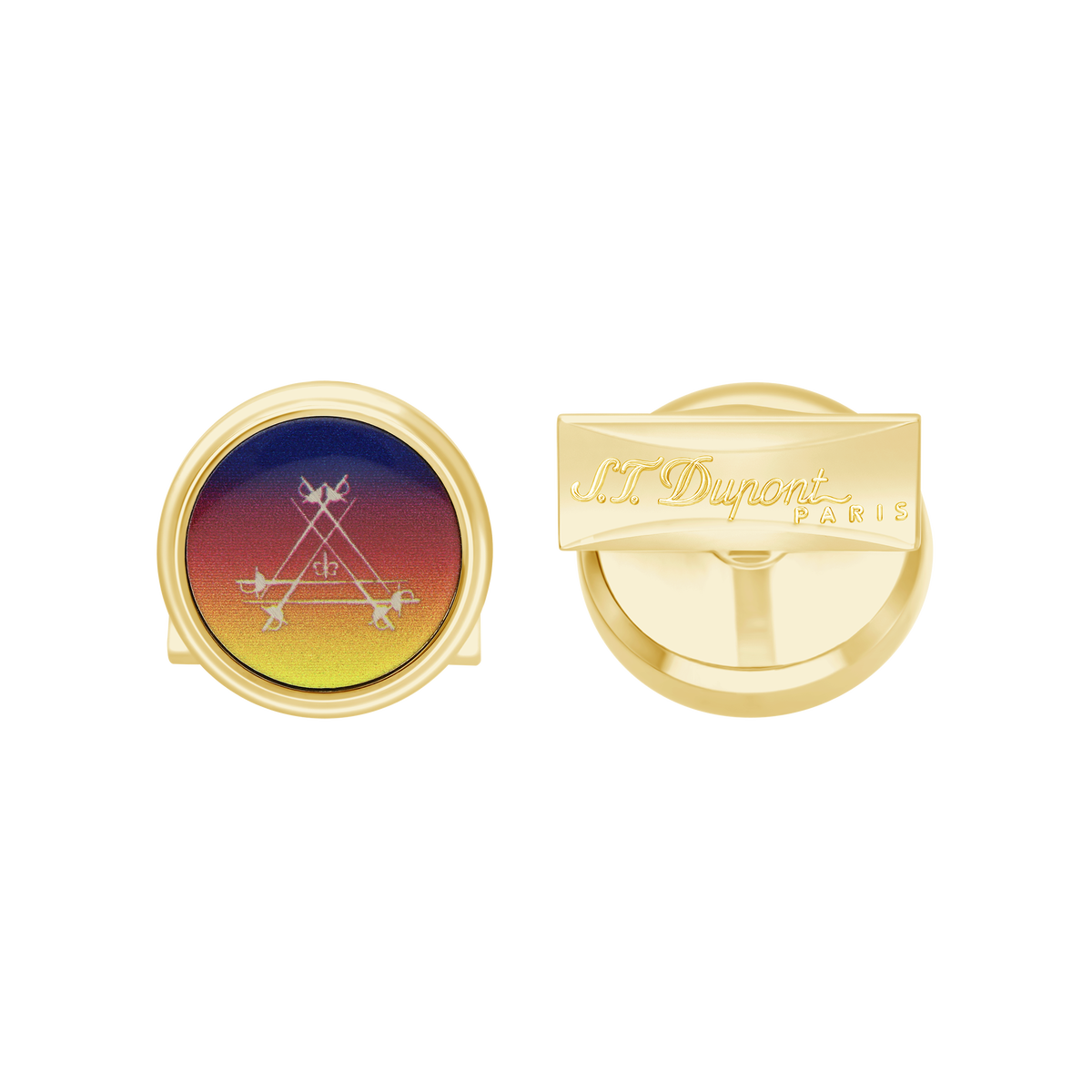 Round cufflink