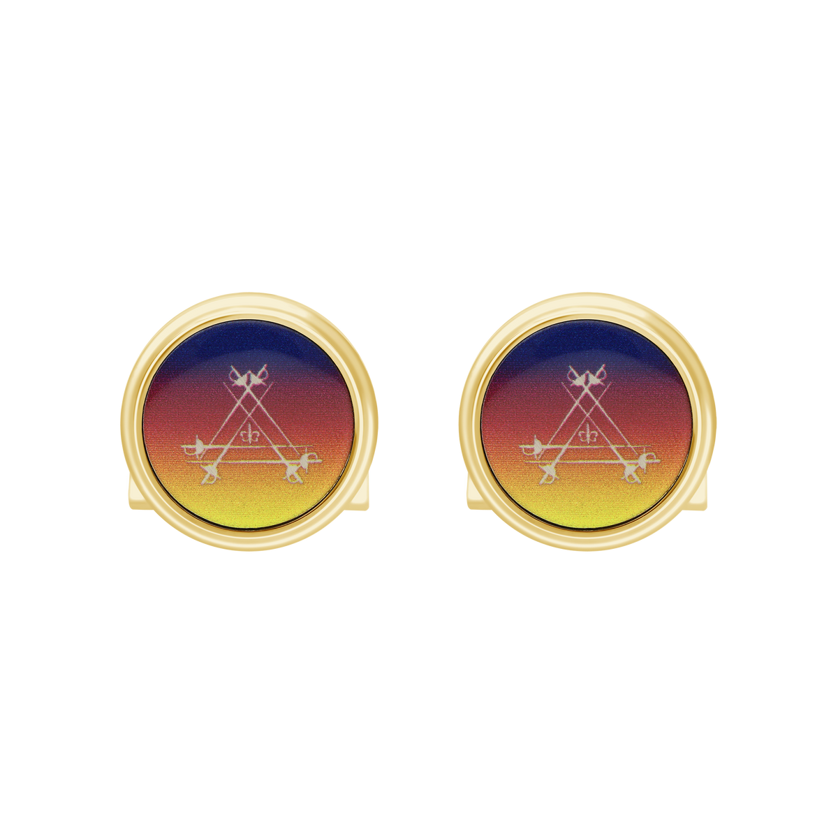 Round cufflink
