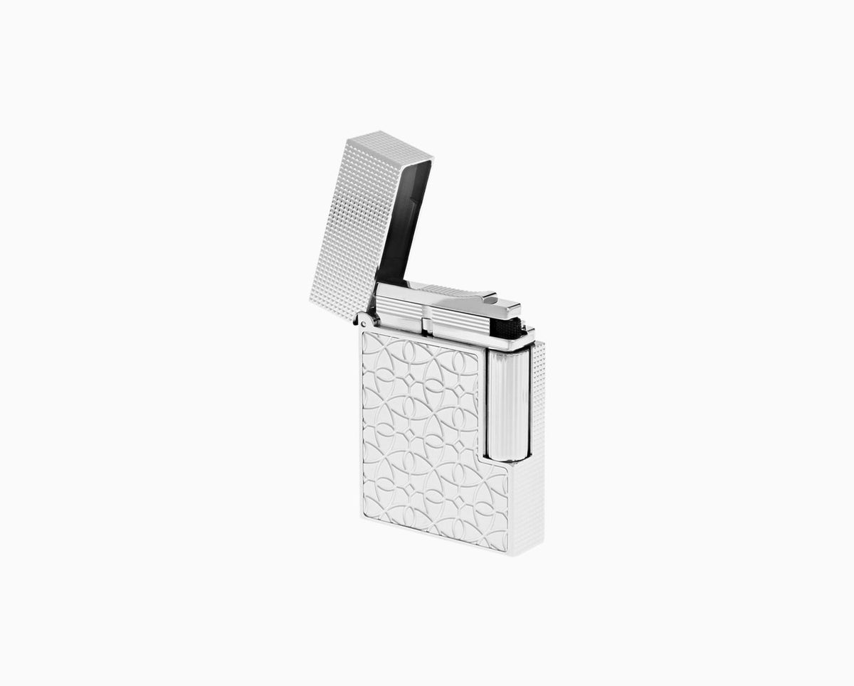 Ligne 2 small platinum engraved lighter