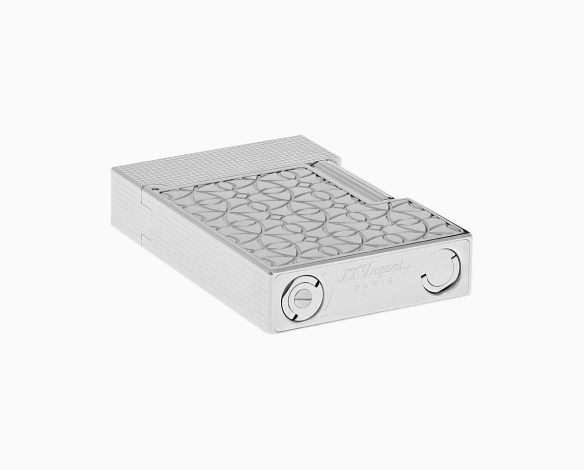 Ligne 2 small platinum engraved lighter