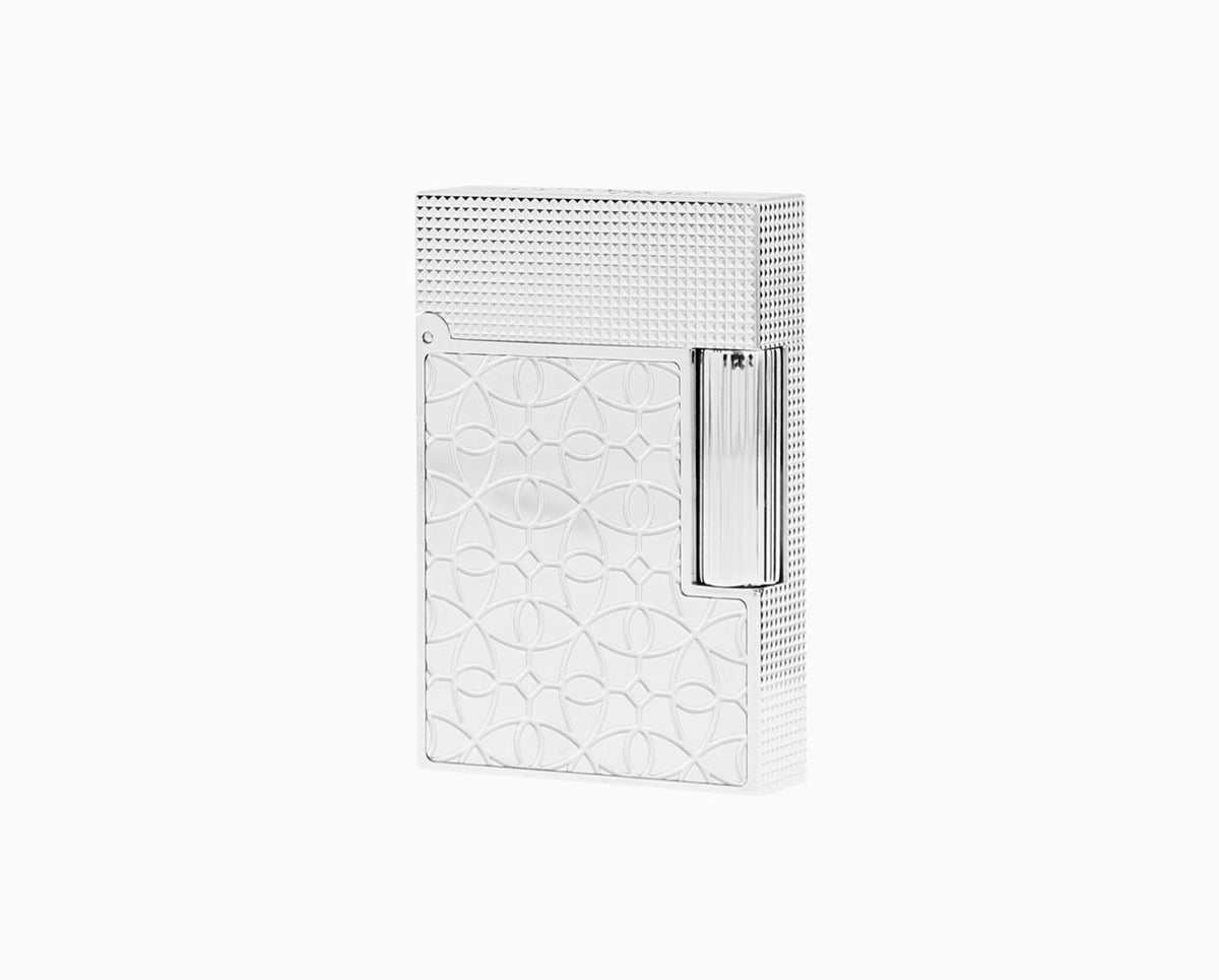 Ligne 2 small platinum engraved lighter